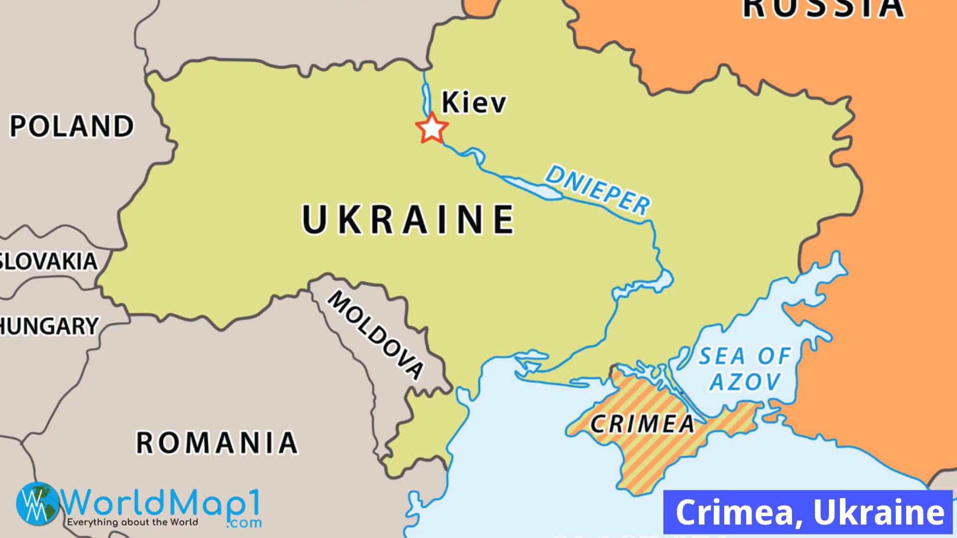 Carte de Crimee Ukraine